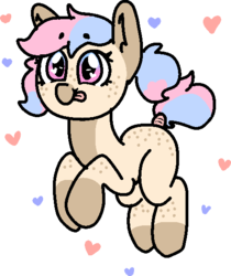 Size: 472x563 | Tagged: safe, artist:nootaz, oc, oc only, pony, heart, heart eyes, simple background, solo, tongue out, transparent background, two toned mane, wingding eyes