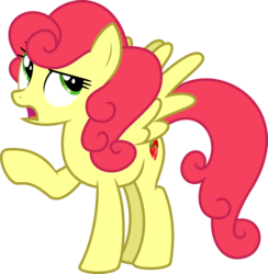 Size: 6400x6545 | Tagged: safe, artist:parclytaxel, strawberry sunrise, pegasus, pony, g4, honest apple, .svg available, absurd resolution, female, mare, pointing, raised hoof, simple background, solo, strawberry savage, transparent background, vector