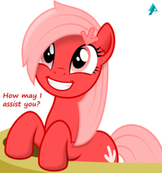 Size: 2218x2357 | Tagged: safe, artist:arifproject, oc, oc only, oc:downvote, earth pony, pony, derpibooru, cute, derpibooru ponified, grin, happy, high res, looking up, meta, ponified, simple background, smiling, solo, speech, text, transparent background