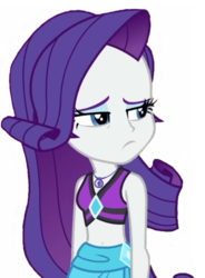 Size: 531x720 | Tagged: safe, edit, edited screencap, editor:lonely fanboy48, screencap, rarity, equestria girls, g4, lost and found, my little pony equestria girls: better together, background removed, belly button, bikini, bikini top, clothes, cropped, depressed, female, not a vector, sarong, simple background, solo, swimsuit, transparent background
