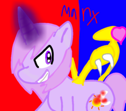 Size: 600x530 | Tagged: safe, artist:xribbon-candyx, pony, kirby (series), marx, ponified, solo