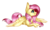 Size: 646x383 | Tagged: safe, artist:blitsazalisdash, artist:jacobdawz, fluttershy, pegasus, pony, g4, collaboration, female, mare, prone, signature, simple background, spread wings, transparent background, wings