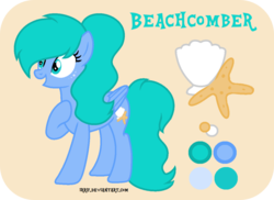 Size: 1024x744 | Tagged: safe, artist:irrif, oc, oc only, oc:beachcomber, pegasus, pony, base used, cutie mark, digital art, female, mare, reference sheet, smiling, solo