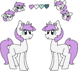 Size: 1030x940 | Tagged: safe, artist:nootaz, oc, oc only, oc:sophi, pony, blushing, commission, floppy ears, reference sheet, simple background, solo, transparent background