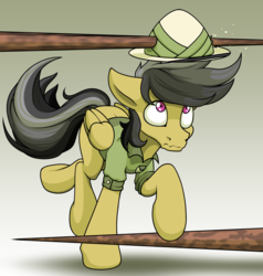 Size: 1900x2000 | Tagged: safe, artist:ohemo, daring do, pegasus, pony, g4, atg 2018, booby trap, female, hat, newbie artist training grounds, solo