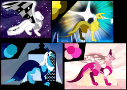 Size: 5290x3754 | Tagged: safe, artist:pd123sonic, dragon, gem (race), barely pony related, blue diamond (diamond), blue diamond (steven universe), diamond, dragoness, dragonified, female, gem, gem dragon, group, pink diamond, pink diamond (steven universe), quartet, spoilers for another series, steven universe, the great diamond authority, white diamond, white diamond (steven universe), yellow diamond, yellow diamond (steven universe)