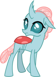 Size: 4570x6216 | Tagged: safe, artist:hendro107, ocellus, changedling, changeling, g4, non-compete clause, .svg available, absurd resolution, female, floppy ears, looking back, simple background, solo, transparent background, vector