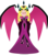 Size: 4000x4567 | Tagged: safe, artist:ambassad0r, oc, oc only, oc:princess dark matter, equestria girls, g4, absurd resolution, clothes, commission, dress, floating, looking at you, open mouth, simple background, solo, transparent background, wings