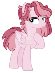 Size: 1024x1366 | Tagged: safe, artist:amberclarity, oc, oc only, pegasus, pony, female, magical lesbian spawn, mare, offspring, parent:pinkie pie, parent:twilight sparkle, parents:twinkie, simple background, solo, transparent background, watermark