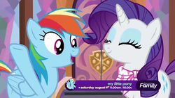 Size: 1280x720 | Tagged: safe, screencap, rainbow dash, rarity, g4, season 8, the end in friend