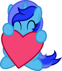 Size: 4000x4553 | Tagged: safe, artist:fuzzybrushy, oc, oc only, oc:spacelight, pony, unicorn, eyes closed, female, heart, mare, simple background, solo, transparent background