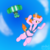 Size: 1500x1500 | Tagged: safe, artist:phallen1, oc, oc only, oc:maya northwind, oc:sadie michaels, earth pony, pony, unicorn, atg 2018, falling, magic, newbie artist training grounds, parachute, ponified oc, sky, skydiving, sweat, sweatdrops, telekinesis