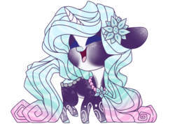Size: 3300x2350 | Tagged: safe, artist:immagoddampony, oc, oc only, original species, pond pony, pony, chibi, eyes closed, female, happy, high res, simple background, solo, transparent background