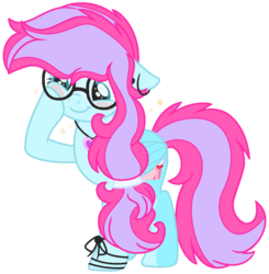Size: 1024x1044 | Tagged: safe, artist:bezziie, oc, oc only, oc:strawberry pie, pegasus, pony, base used, female, glasses, mare, simple background, solo, transparent background