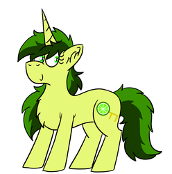 Size: 1312x1321 | Tagged: safe, artist:doglover502, oc, oc only, oc:key lime pie, pony, unicorn, female, mare, next generation, simple background, solo, white background