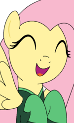 Size: 516x860 | Tagged: safe, artist:author92, fluttershy, pegasus, pony, alternate clothes, brightly colored ninjas, female, kunoichi, ninja, simple background, smiling, solo, transparent background