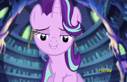Size: 917x594 | Tagged: safe, screencap, starlight glimmer, pony, unicorn, equestria girls, equestria girls specials, g4, my little pony equestria girls: mirror magic, animated, cute, discovery family logo, female, gif, glimmerbetes, looking at you, mare, solo, talking