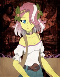 Size: 1052x1332 | Tagged: safe, artist:fantasygerard2000, vignette valencia, equestria girls, equestria girls specials, g4, my little pony equestria girls: better together, my little pony equestria girls: rollercoaster of friendship, art trade, clothes, female, looking at you, shorts, smiling, solo