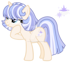 Size: 1024x883 | Tagged: safe, artist:amberclarity, oc, oc only, pony, unicorn, deviantart watermark, female, mare, offspring, parent:flash sentry, parent:twilight sparkle, parents:flashlight, show accurate, simple background, solo, transparent background, watermark