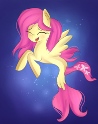 Size: 1094x1388 | Tagged: safe, artist:brok-enwings, fluttershy, seapony (g4), g4, blushing, cute, eyes closed, female, happy, open mouth, seaponified, seapony fluttershy, shyabetes, smiling, solo, species swap, underwater, water, watershy