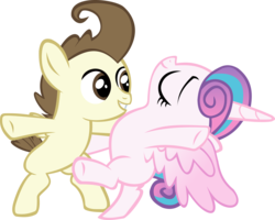 Size: 4128x3306 | Tagged: safe, alternate version, artist:red4567, pound cake, princess flurry heart, alicorn, pegasus, pony, g4, bipedal, colt, dancing, female, filly, male, older, older flurry heart, older pound cake, ship:poundflurry, shipping, simple background, straight, transparent background, vector