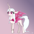 Size: 1200x1200 | Tagged: safe, artist:fibs, oc, oc only, oc:elytra, changeling, changeling queen, albino, albino changeling, changeling queen oc, female, horn, pink changeling, red eyes, solo, vector, white hair, wings