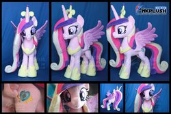 Size: 1200x800 | Tagged: safe, artist:nekokevin, princess cadance, alicorn, pony, g4, cute, cutedance, cutie mark, female, hoof shoes, irl, jewelry, looking at you, mare, photo, plushie, regalia, smiling