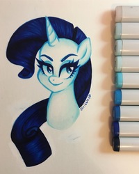 Size: 3024x3780 | Tagged: safe, artist:chelseaz123, rarity, pony, g4, bust, female, high res, monochrome, portrait, solo, traditional art