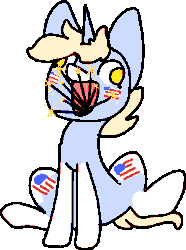 Size: 258x346 | Tagged: safe, artist:nootaz, oc, oc only, oc:nootaz, pony, unicorn, 4th of july, :d, american flag, american independence day, animated, derp, female, gentlemen, holiday, mare, mouth hold, open mouth, simple background, sitting, smiling, solo, sparkler (firework), spread legs, spreading, this will end in tears and/or death, transparent background, wat, wide eyes