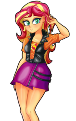 Size: 1000x1581 | Tagged: safe, artist:nin10ja, sunset shimmer, equestria girls, g4, my little pony equestria girls: better together, cute, female, looking at you, simple background, solo, transparent background