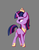 Size: 1079x1377 | Tagged: safe, artist:friendlyraccoon, twilight sparkle, pony, unicorn, g4, crown, ear piercing, earring, female, gray background, hoof shoes, jewelry, necklace, piercing, regalia, simple background, solo, unicorn twilight