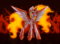 Size: 5500x4052 | Tagged: safe, artist:imbirgiana, daybreaker, alicorn, pony, g4, absurd resolution, crown, female, jewelry, mare, open mouth, regalia, solo