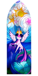 Size: 409x820 | Tagged: safe, artist:alexia tryfon, edit, twilight sparkle, alicorn, pony, g4, my little pony: the movie, female, mare, simple background, solo, stained glass, transparent background, twilight sparkle (alicorn), youtube link