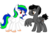 Size: 1024x740 | Tagged: safe, artist:fireblade804, oc, oc only, oc:fireblade, oc:forest flowstone, pegasus, pony, best friend, duo, friends, friendship, male, request, simple background, smiling, stallion, transparent background, wing hands, wing shake
