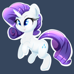 Size: 2000x2000 | Tagged: safe, artist:madacon, rarity, pony, g4, cute, female, high res, raribetes, simple background, solo