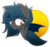 Size: 3636x3430 | Tagged: safe, artist:zombie, oc, oc only, oc:speck, bat pony, pony, bat pony oc, bust, fangs, high res, looking down, open mouth, simple background, solo, transparent background