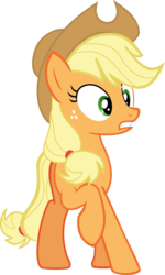 Size: 2696x4507 | Tagged: safe, artist:davidpinskton117, applejack, earth pony, pony, g4, my little pony equestria girls, cowboy hat, female, freckles, hat, raised hoof, simple background, solo, stetson, transparent background, vector