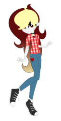 Size: 310x611 | Tagged: safe, artist:darbypop1, oc, oc only, oc:destiny blood, equestria girls, g4, clothes, converse, pants, shirt, shoes, simple background, solo, transparent background