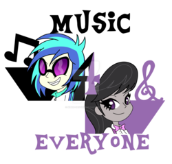 Size: 1024x980 | Tagged: safe, artist:niban-destikim, dj pon-3, octavia melody, vinyl scratch, equestria girls, g4, female, music, music notes, obtrusive watermark, simple background, transparent background, watermark