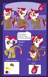 Size: 2752x4376 | Tagged: safe, artist:rose-moonlightowo, oc, oc only, oc:complex, hippogriff, hybrid, female, interspecies offspring, magical lesbian spawn, offspring, parent:gilda, parent:sunset shimmer, parents:gildimmer, reference sheet, solo