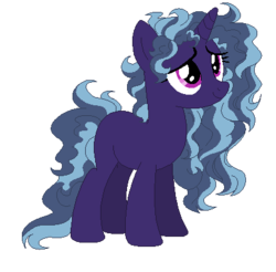 Size: 415x408 | Tagged: safe, artist:galarose12, oc, oc only, oc:night streak, pony, unicorn, female, mare, simple background, solo, transparent background