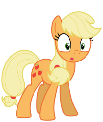 Size: 6913x8161 | Tagged: safe, artist:estories, applejack, earth pony, pony, g4, absurd resolution, female, hatless, mare, missing accessory, simple background, solo, transparent background, vector