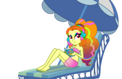 Size: 1024x664 | Tagged: dead source, safe, artist:trixiesparkle63, adagio dazzle, equestria girls, g4, my little pony equestria girls: rainbow rocks, clothes, feet, female, simple background, solo, swimsuit, transparent background