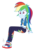 Size: 880x1250 | Tagged: safe, artist:ilaria122, rainbow dash, equestria girls, equestria girls series, g4, clothes, converse, cute, female, geode of super speed, magical geodes, pants, shirt, shoes, simple background, sitting, sneakers, solo, sweatshirt, t-shirt, transparent background, wristband