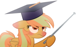 Size: 1024x631 | Tagged: safe, artist:leanne264, oc, oc only, pegasus, pony, female, floppy ears, graduation cap, hat, mare, simple background, solo, transparent background