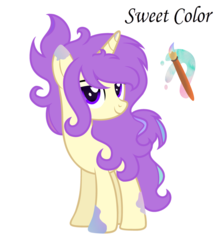 Size: 1024x1173 | Tagged: safe, artist:starglaxy, oc, oc only, oc:sweet color, pony, unicorn, female, mare, simple background, solo, transparent background