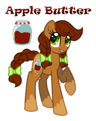 Size: 844x1061 | Tagged: safe, artist:hazardous-andy, oc, oc only, oc:apple butter, earth pony, pony, base used, braid, braided tail, coat markings, female, mare, offspring, parent:applejack, parent:trouble shoes, parents:troublejack, pigtails, raised hoof, simple background, socks (coat markings), solo, transparent background, twintails