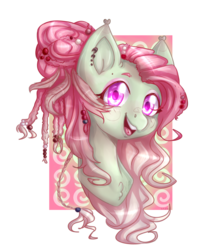 Size: 4000x4500 | Tagged: safe, artist:lastaimin, oc, oc only, earth pony, pony, absurd resolution, bust, female, happy, mare, portrait, simple background, solo, transparent background