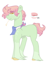 Size: 606x809 | Tagged: safe, artist:galarose12, oc, oc only, oc:green tea, earth pony, pony, male, offspring, parent:big macintosh, parent:ivy vine, parents:macvine, simple background, solo, stallion, transparent background