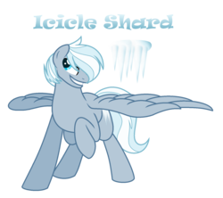 Size: 1664x1480 | Tagged: safe, artist:hazardous-andy, oc, oc only, oc:icicle shard, pegasus, pony, base used, male, offspring, parent:double diamond, parent:night glider, parents:nightdiamond, raised hoof, simple background, solo, spread wings, stallion, transparent background, wings